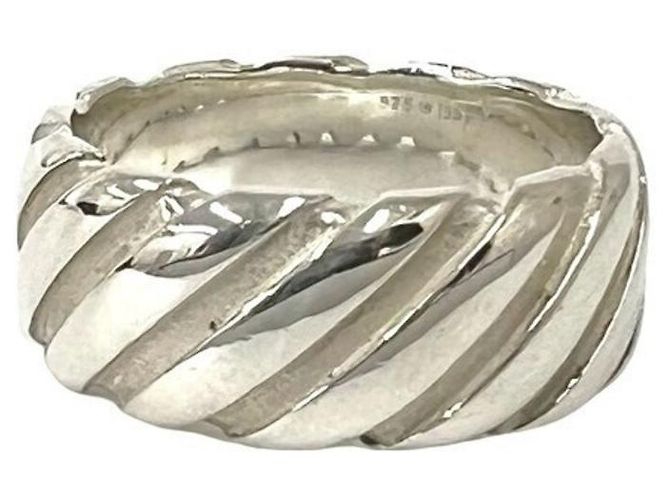Autre Marque Anello largo vintage con scanalature a spirale Tiffany & Co. Argento - vista 5