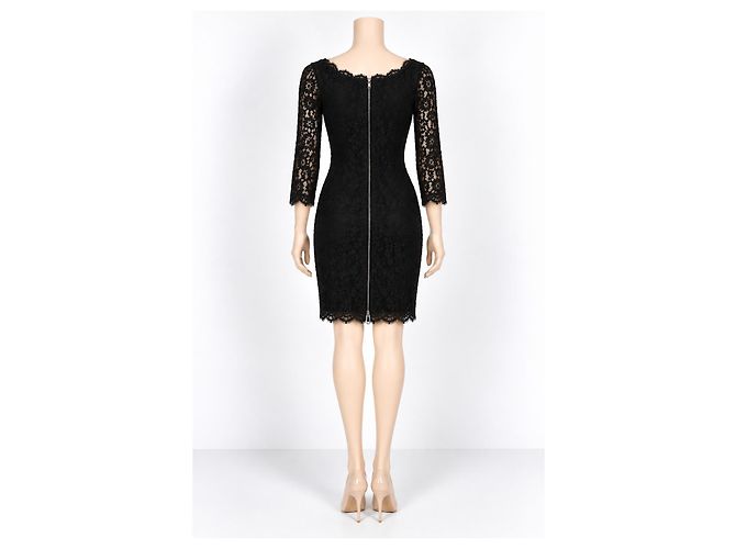 Diane von Furstenberg Zarita Spitzenkleid Schwarz - Ansicht 4