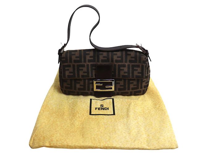 FENDI Zucca Baguette Schultertasche Braun - Ansicht 10