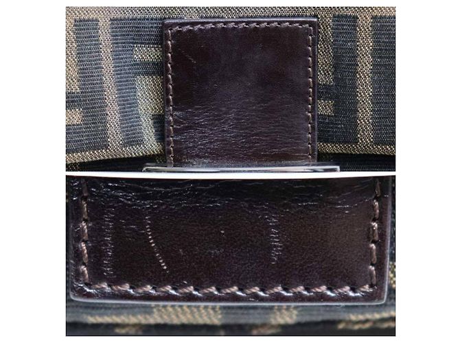 FENDI Zucca Baguette Schultertasche Braun - Ansicht 8
