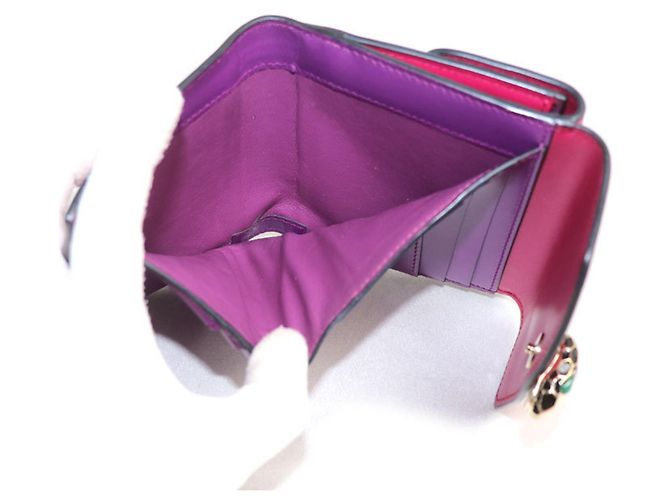 Bulgari Bvlgari Serpenti Forever Compact Tri-fold Wallet Pink Purple - view 4