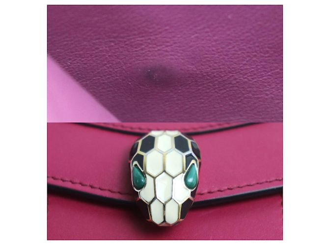 Bulgari Bvlgari Serpenti Forever Compact Tri-fold Wallet Pink Purple - view 7