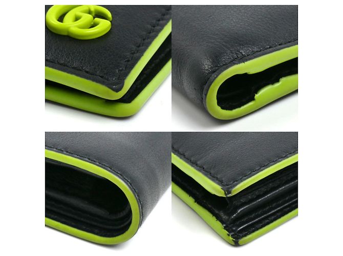 Portafoglio bi-fold Gucci Double G Petite Marmont Nero - vista 6