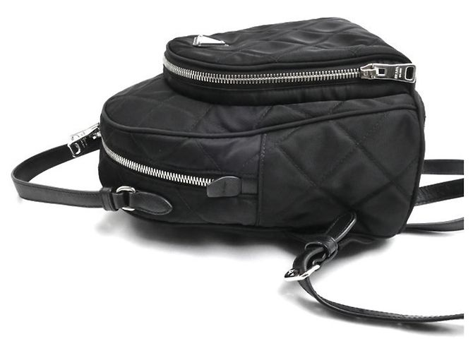Mochila Prada Tessuto Impunto Negro - vista 3