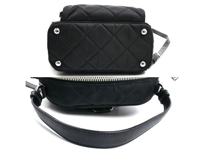 Mochila Prada Tessuto Impunto Negro - vista 4