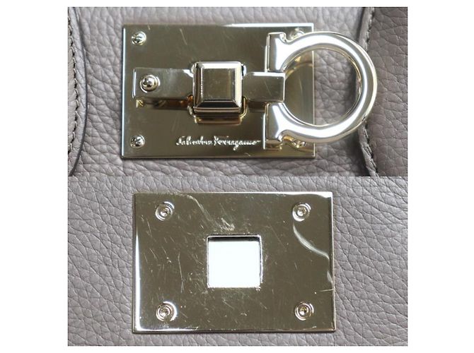 Borsa a tracolla 2-Way Studio Small Salvatore Ferragamo Grigio - vista 9