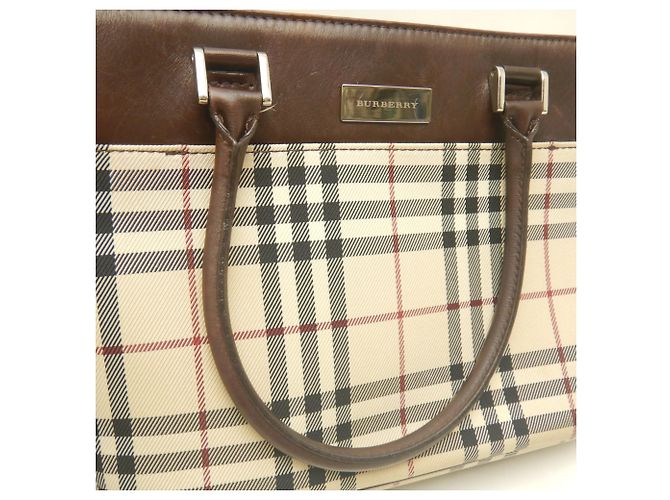 Borsa Burberry Nova Check Marrone - vista 10