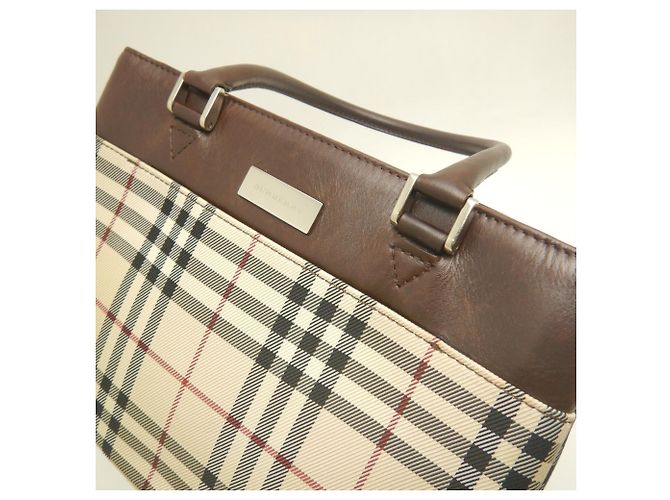Borsa Burberry Nova Check Marrone - vista 11