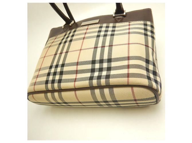 Borsa Burberry Nova Check Marrone - vista 13