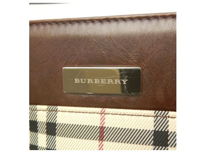 Borsa Burberry Nova Check Marrone - vista 14