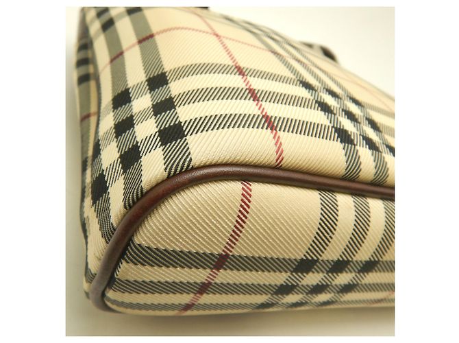Borsa Burberry Nova Check Marrone - vista 15