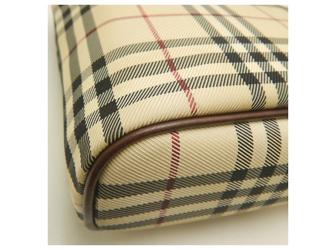 Borsa Burberry Nova Check Marrone - vista 17