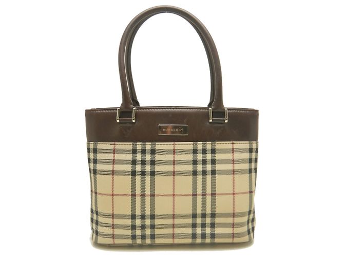 Borsa Burberry Nova Check Marrone - vista 2