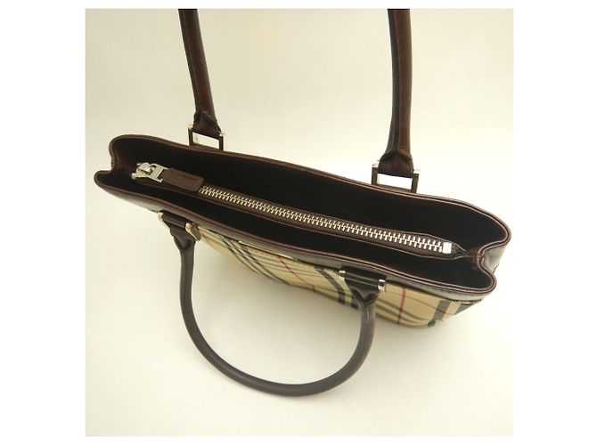 Borsa Burberry Nova Check Marrone - vista 4