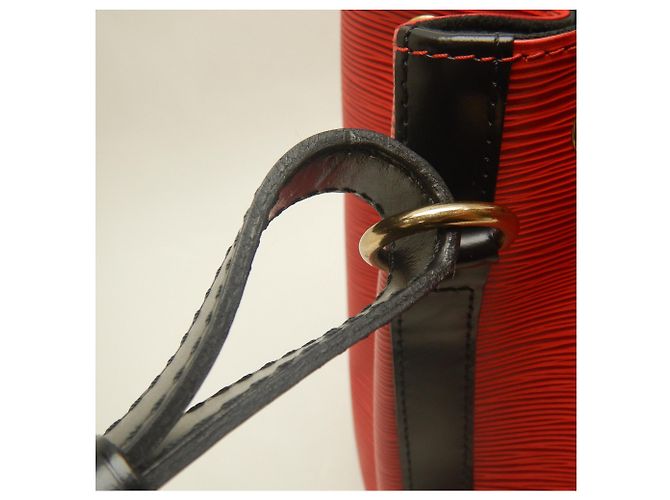 Noe Louis Vuitton Epi Petit Noé Schultertasche Schwarz Rot - Ansicht 9