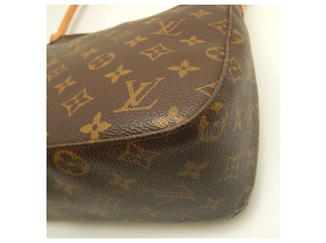 Bolsa de Ombro Louis Vuitton Monogram Looping MM M51146 Marrom - vista 18