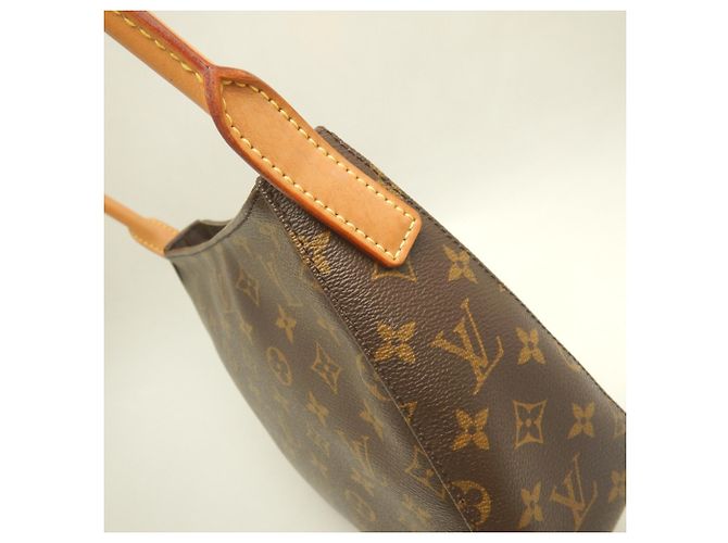Bolsa de Ombro Louis Vuitton Monogram Looping MM M51146 Marrom - vista 8