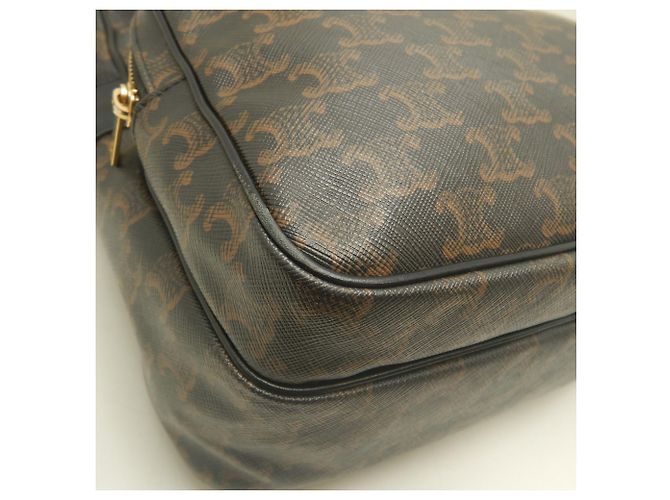 Céline Bolsa Messenger Celine Castanho Escuro - vista 10