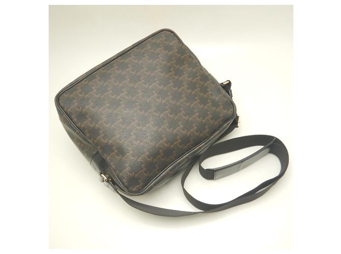 Céline Bolsa Messenger Celine Castanho Escuro - vista 3