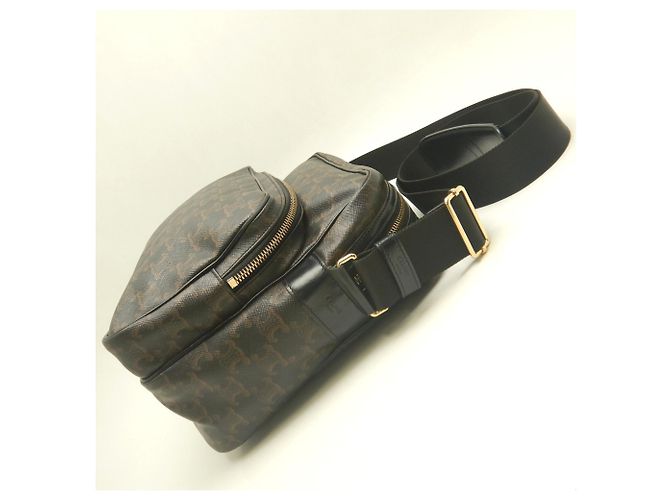 Céline Bolsa Messenger Celine Castanho Escuro - vista 4
