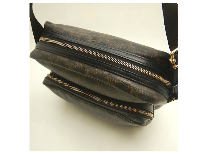Céline Bolsa Messenger Celine Castanho Escuro - vista 5