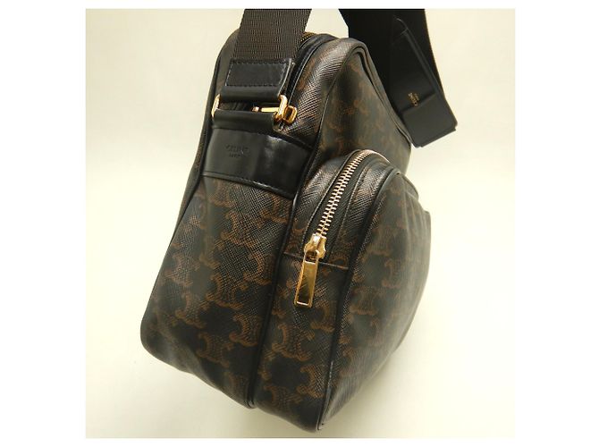 Céline Bolsa Messenger Celine Castanho Escuro - vista 6