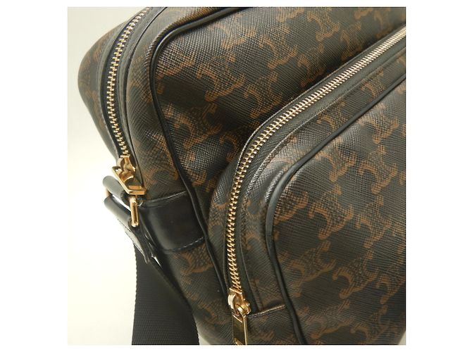 Céline Bolsa Messenger Celine Castanho Escuro - vista 8
