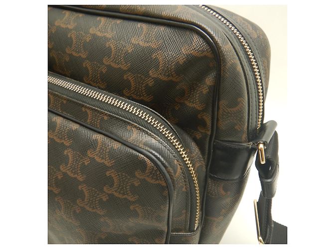 Céline Bolsa Messenger Celine Castanho Escuro - vista 9