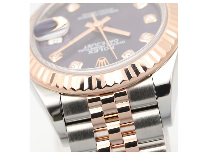 Orologio da polso Rolex Datejust in oro rosa 18K e acciaio inossidabile - vista 12