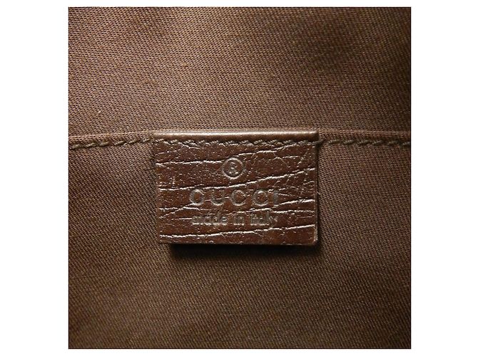 Borsa a tracolla Gucci in tela GG Supreme e pelle Marrone - vista 21