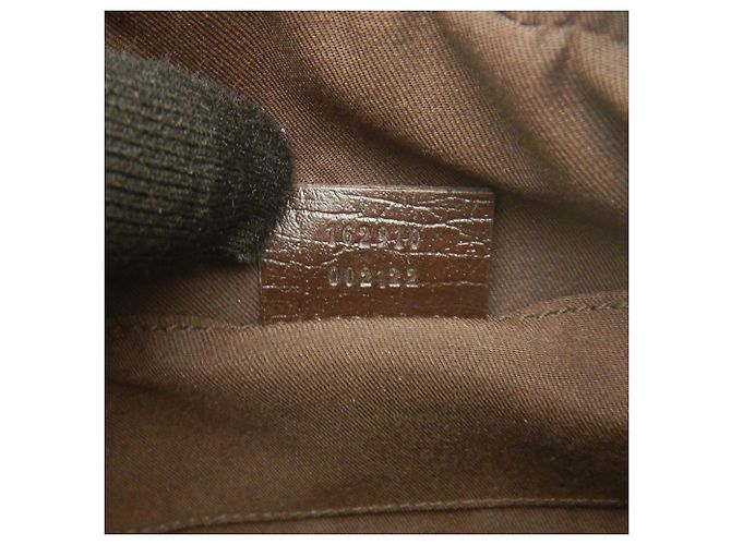 Borsa a tracolla Gucci in tela GG Supreme e pelle Marrone - vista 22
