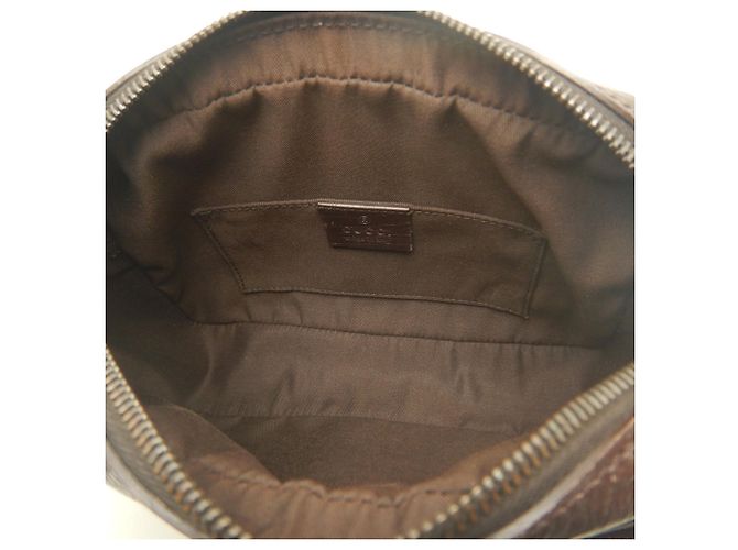Borsa a tracolla Gucci in tela GG Supreme e pelle Marrone - vista 6