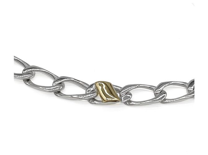 Autre Marque Bracciale con charm Tiffany & Co. in oro 18K e argento - vista 3