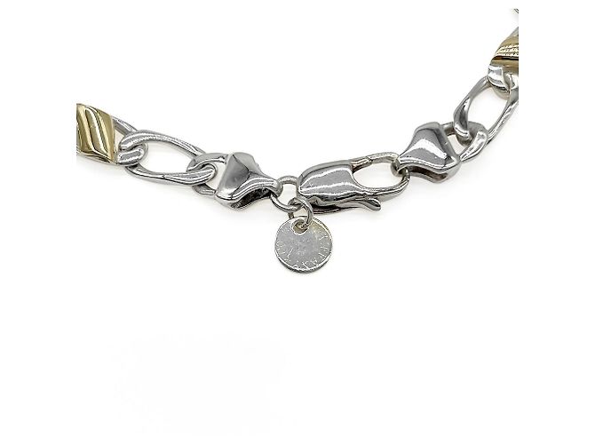 Autre Marque Bracciale con charm Tiffany & Co. in oro 18K e argento - vista 5