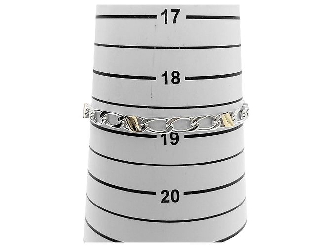 Autre Marque Bracciale con charm Tiffany & Co. in oro 18K e argento - vista 9