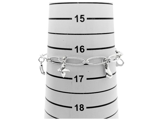Autre Marque Bracciale a catena Tiffany & Co. Elsa Peretti con 5 ciondoli Argento - vista 7