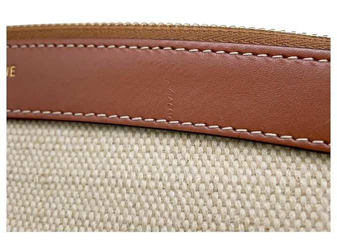 Céline Bolso de mano Celine Triomphe Canvas Beige - vista 6