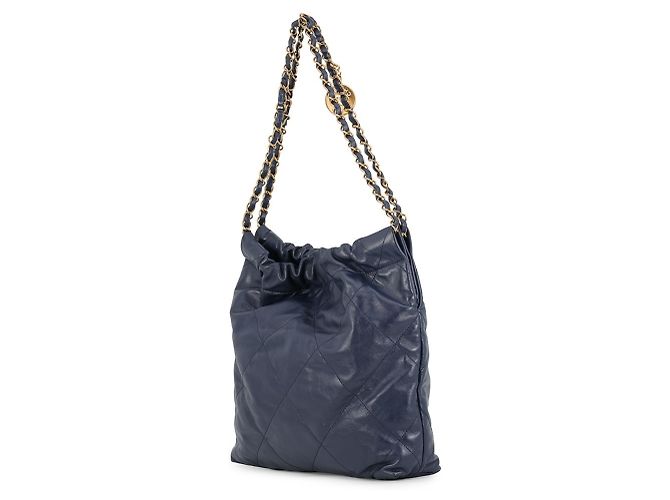 Chanel 22 Matelassé Small Handtasche Marineblau - Ansicht 2
