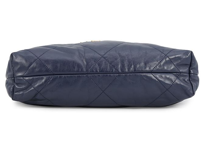 Chanel 22 Matelassé Small Handtasche Marineblau - Ansicht 3