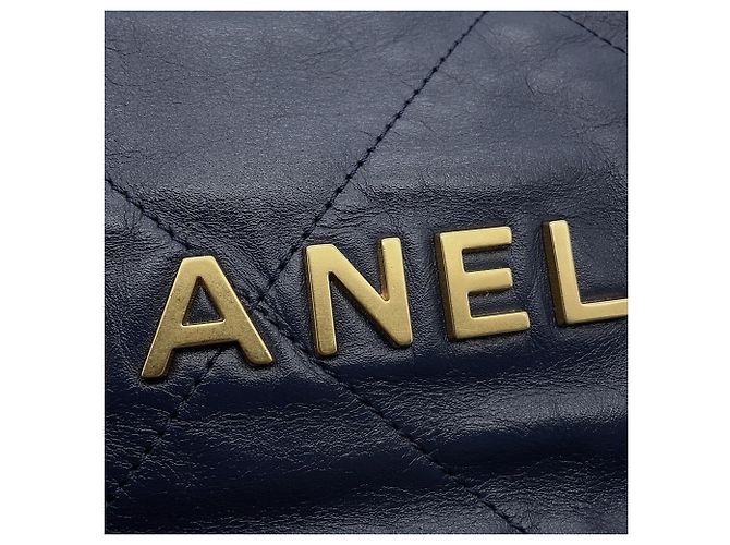 Chanel 22 Matelassé Small Handtasche Marineblau - Ansicht 6