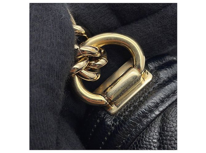 Borsa Chanel Boy Chevron in pelle caviar Nero - vista 10