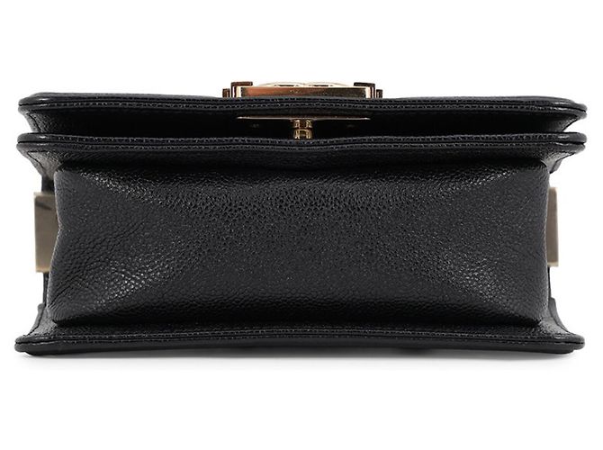 Borsa Chanel Boy Chevron in pelle caviar Nero - vista 3