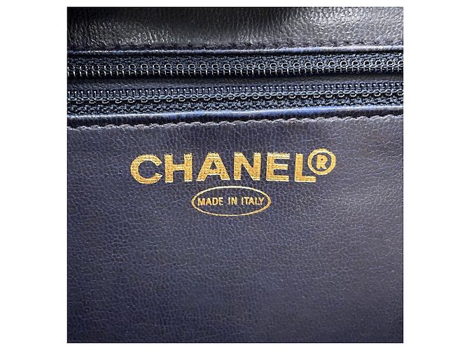 Vanity Borsa Chanel Coco Mark in denim blu - vista 18