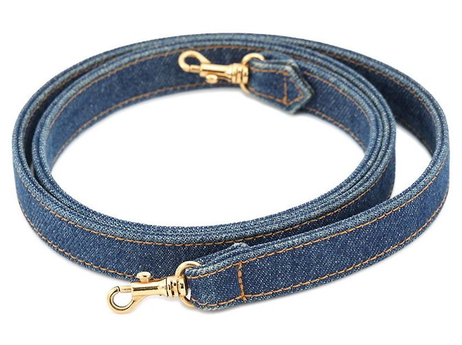 Vanity Borsa Chanel Coco Mark in denim blu - vista 19