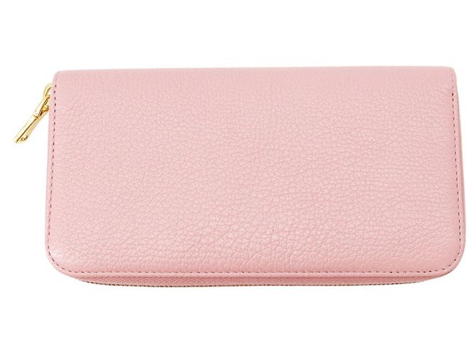 Cartera larga Miu Miu de piel rosa - vista 3