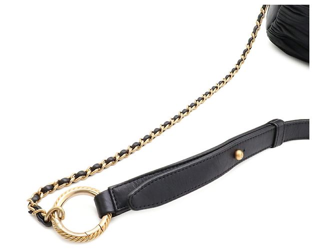 Bolsa de Ombro Chanel Coco Pleats Mark Chain Preto - vista 5