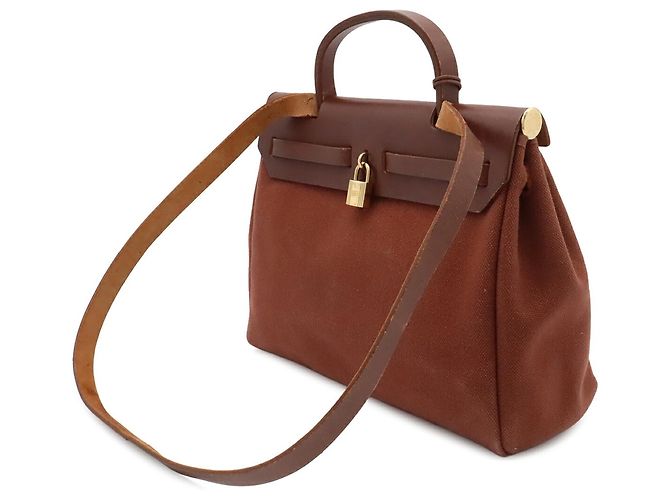 Hermès HERMES Borsa a mano/Borsa a tracolla Herbag PM Marrone - vista 3