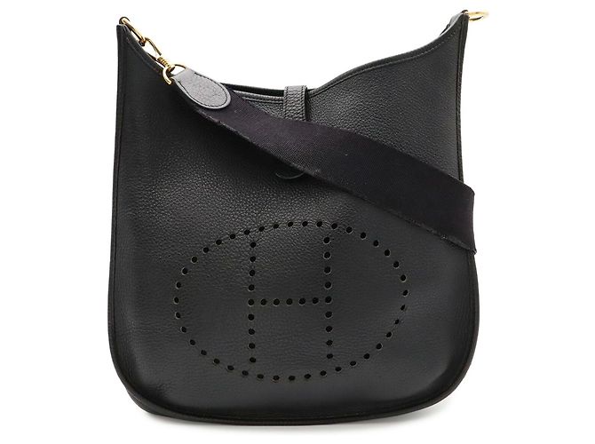 Hermès Borsa a tracolla Hermes Evelyne I GM in pelle Togo nera Nero - vista 2