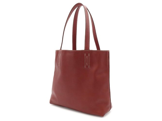 Hermès Borsa Tote Hermes Double Sens 28 Marrone Rosso - vista 3