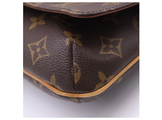 Borsa a tracolla Louis Vuitton Monogram Musette Tango Marrone Beige - vista 12